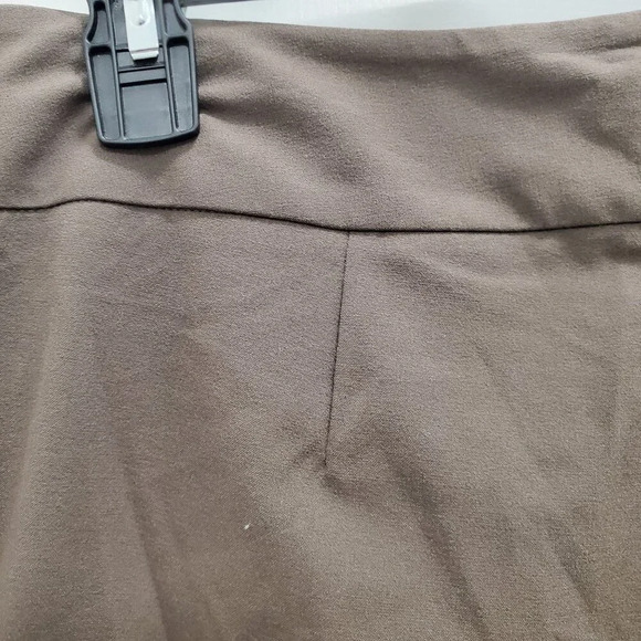 J. Jill Women's Brown Stretch Flat Front Casual Fit Cropped Leg Dress Pants Sz 8 - Picture 3 of 8